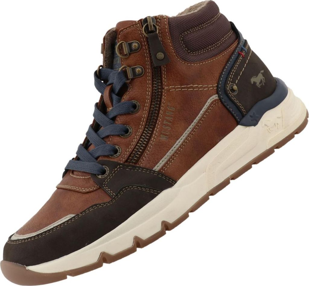 Mustang Herren High Top Sneaker Braun