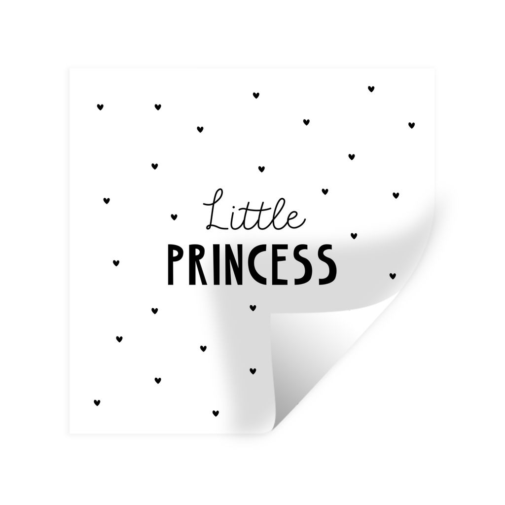 MuchoWow Wandtattoo Wandsticker Wandaufkleber Sprichwörter - Kleine Prinzessin - Mädchen - Prinzessin - Zitate 80x80 cm Selbstklebend und Repos...