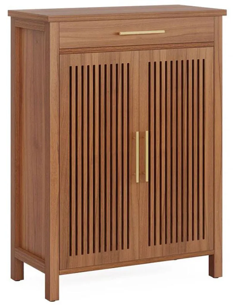Meuble chaussures pour entrée, 5 niveaux de stockage, marron 81 cm