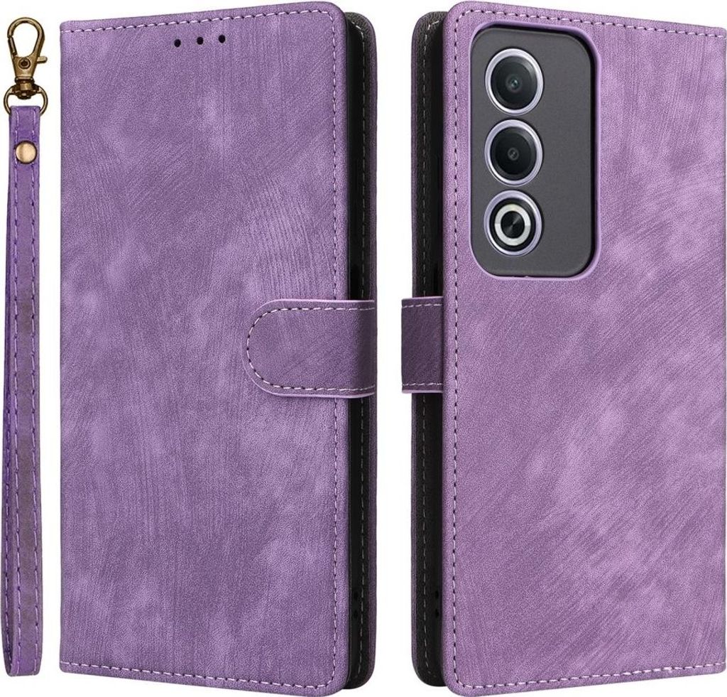 OPPO A80 Hülle - Coverup Klapphülle mit Schlüsselband - Violett