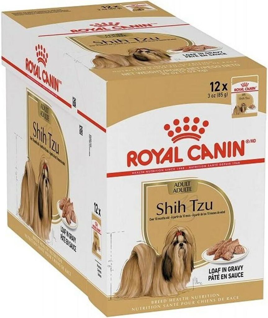 ROYAL CANIN BHN Shih Tzu Adult Pastete – Nassfutter für ausgewachsene Hunde der Rasse Shih Tzu – 12 x 85 g