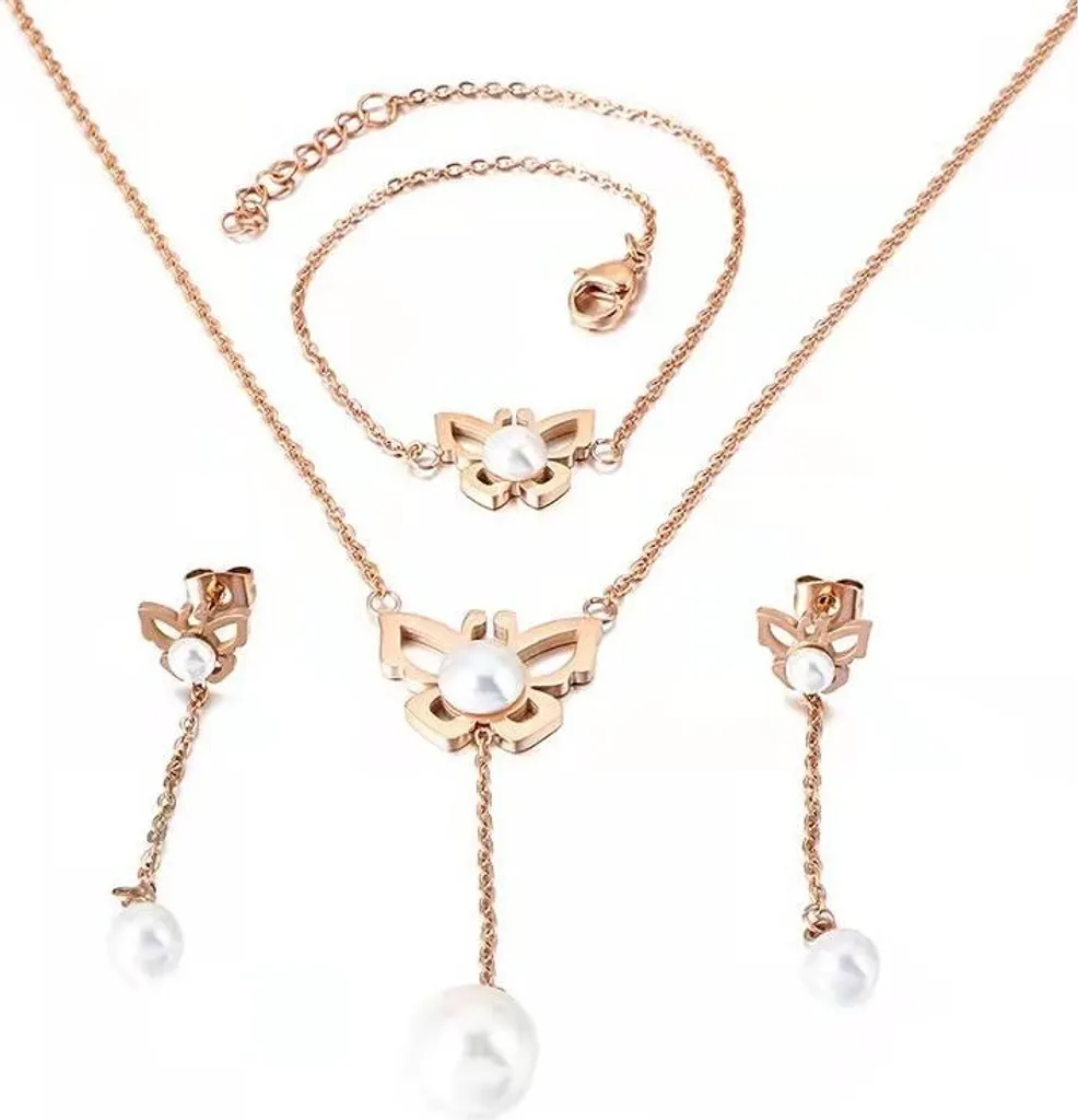 Parure Farfalla KP15092: Alta Gioielleria Oro Rosa e Design Italiano