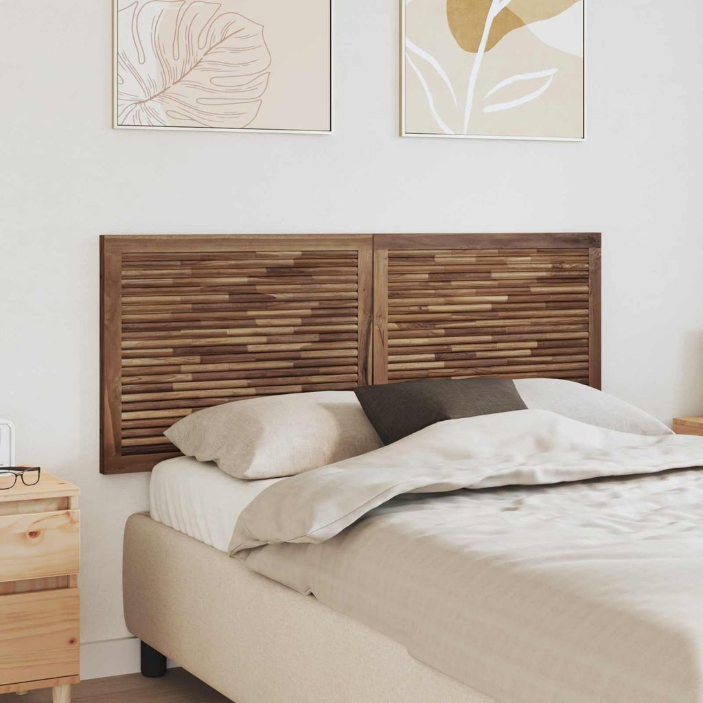Kopfteil Wandmontiert Natur 140 cm Massivholz Teak - Kopfteile DE971