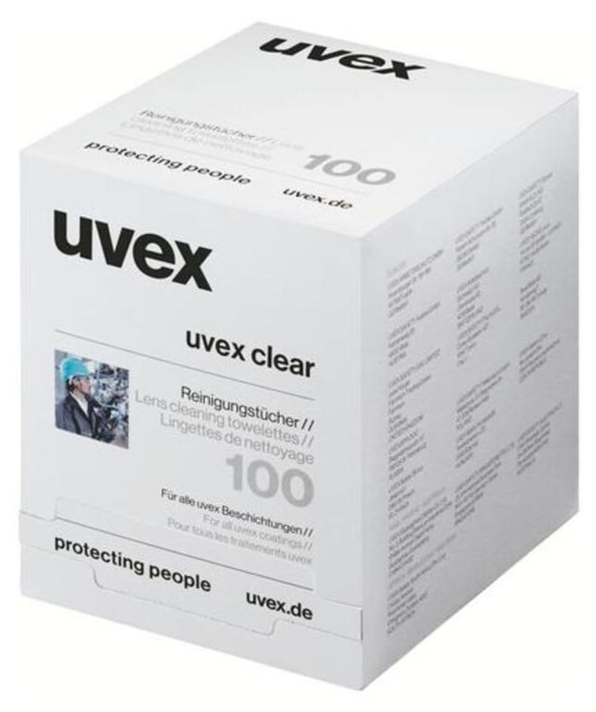 Toallitas húmedas uvex para la limpieza de gafas, 100 Imagen del producto 