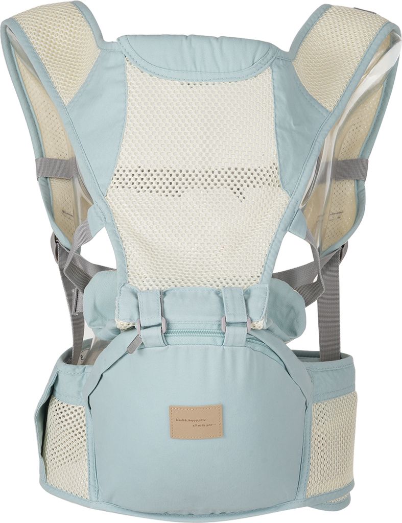 9-in-1 Atmungsaktive Babytrage mit Hueftsitz, Lordosenstuetze, Taillenhocker fuer 3šC36 Monate alte Neugeborene, Kleinkinder, Baby-Rucksacktrage