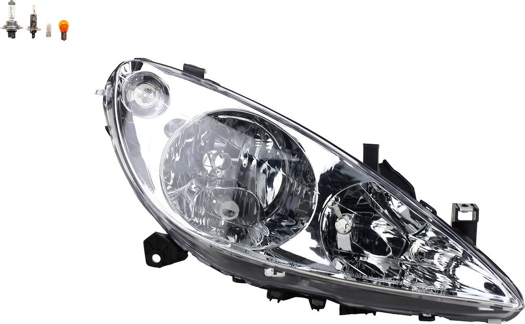 Johns, Scheinwerfer Halogen passend für Peugeot 307 08/2000-06/2005 Rechts Leuchtmittel 6205Z3 6205ZR