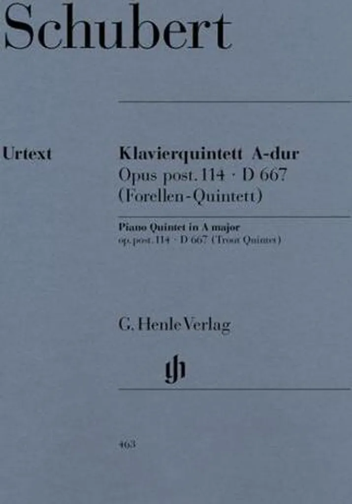 Partition Schubert La Truite Op. 114 avec Parties Séparées Piano et Cordes