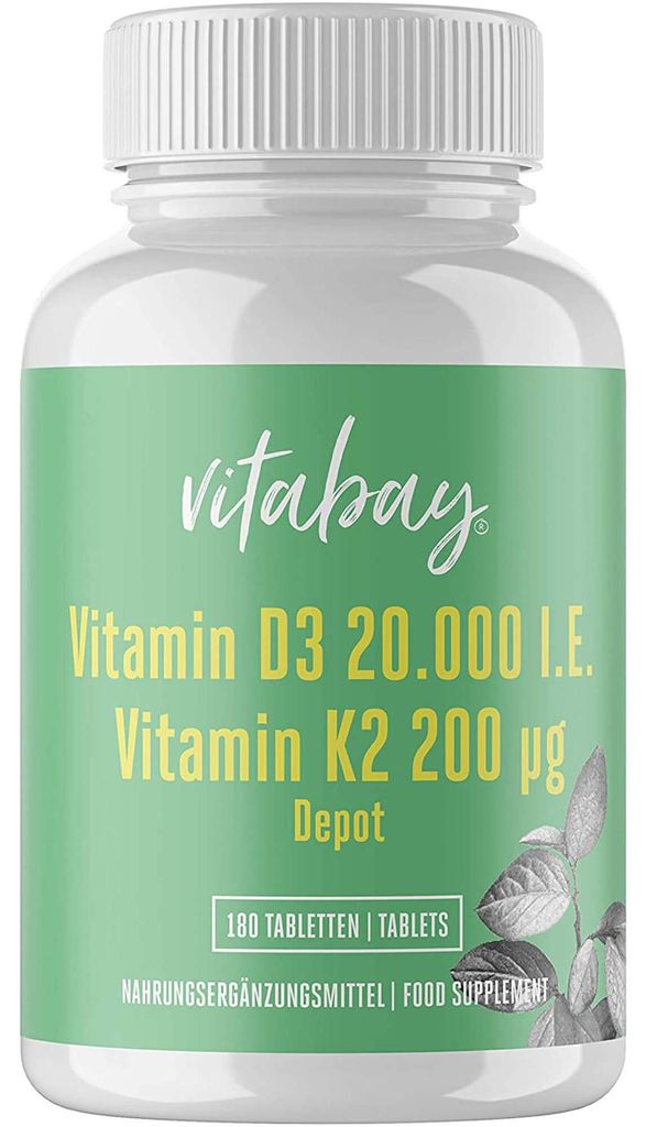 Vitabay Vitamin D3 Depot 20000 IU + Vitamin K2 200 mcg Obrázek produktu 