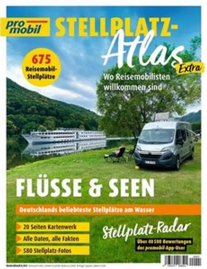 Où Stationner en Camping-car ? Atlas Pro Mobil 2024 Rivières et Lacs