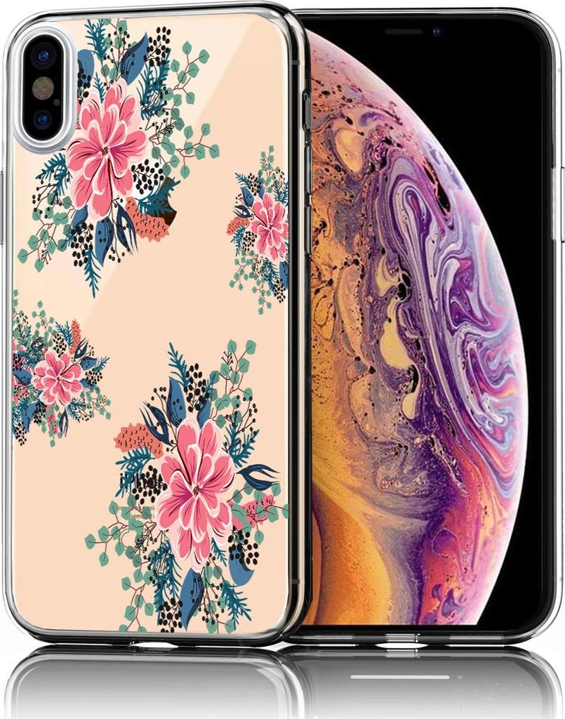 Motiv TPU Cover für Apple iPhone X / XS Hülle Silikon Case mit Muster Handy Schutzhülle