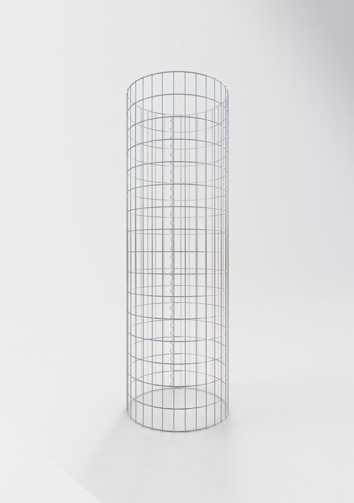 Gabionensäule rund 52 cm Durchmesser, 160 cm Höhe, Maschenweite 5 cm x 10 cm