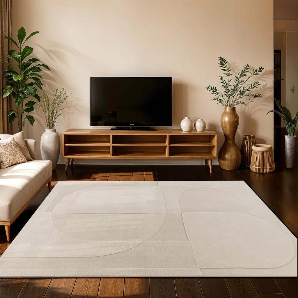 Tapis de salon effet 3D Soft-Touch Japandi Hochflor 120x170cm