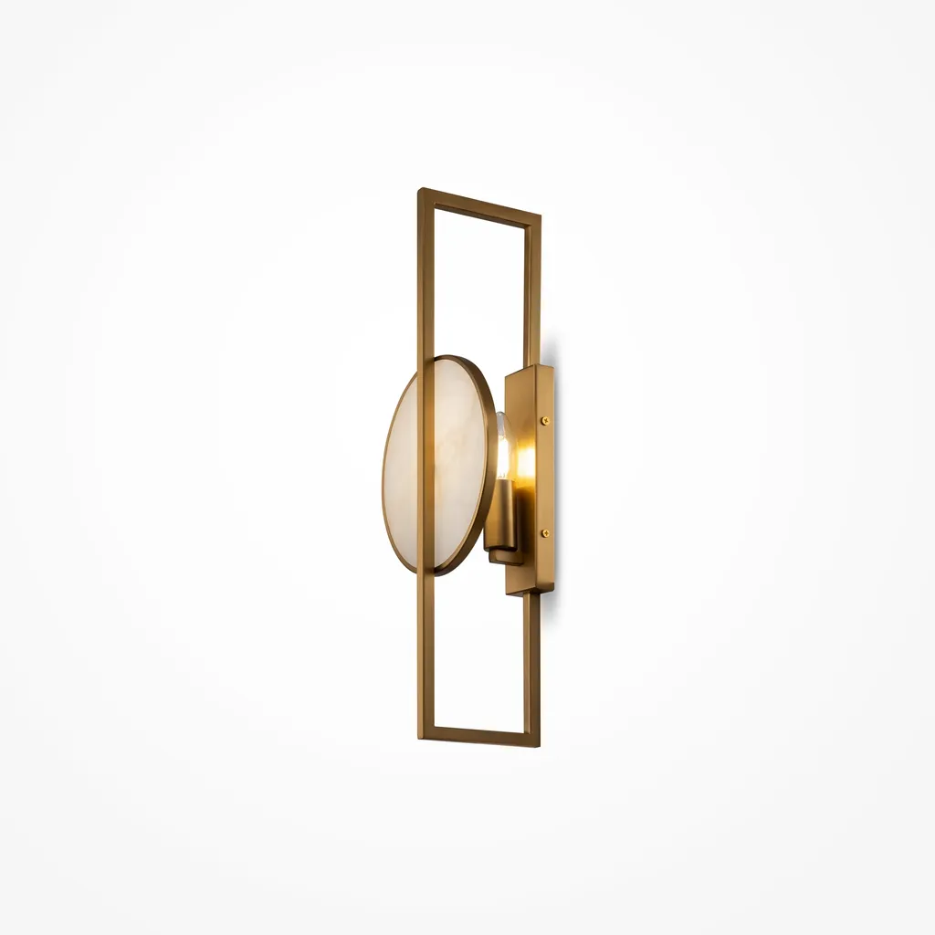 Lampe murale design en métal doré 48 cm - Éclairage intérieur élégant