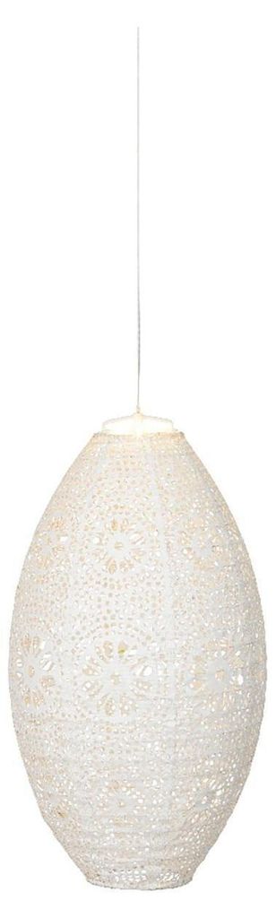 LED-Solarlaterne - 23 x 38 cm - Weiß - Kunststoff