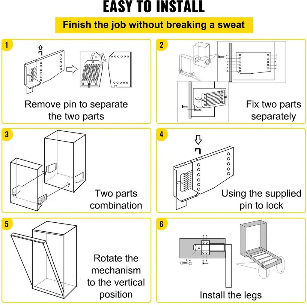 Kit lit escamotable vertical pour aménager une chambre d'amis - 6