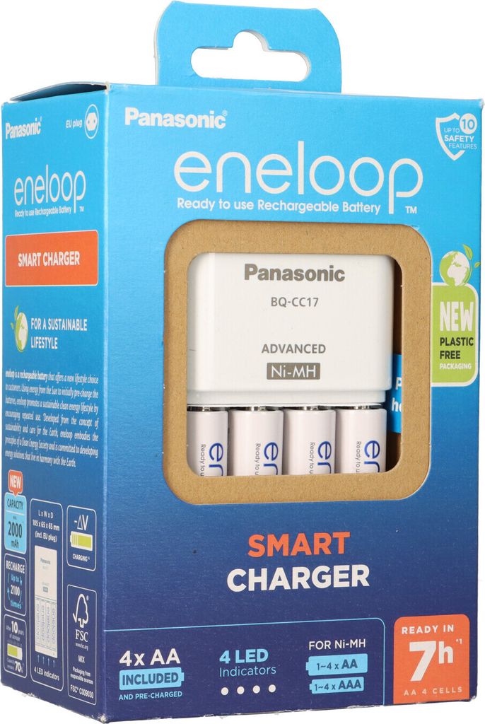 Panasonic Eneloop Smart Charger BQ-CC17 inkl.4xAA   Produktbild 