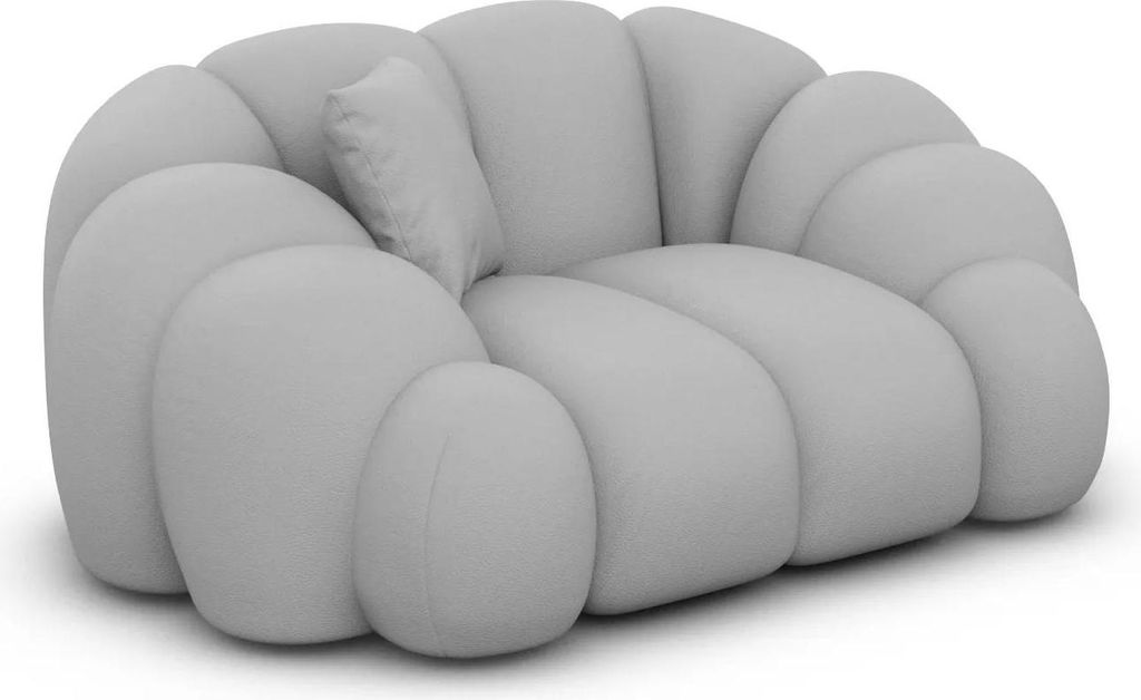 Kunstleder Sessel Liora Hellgrau