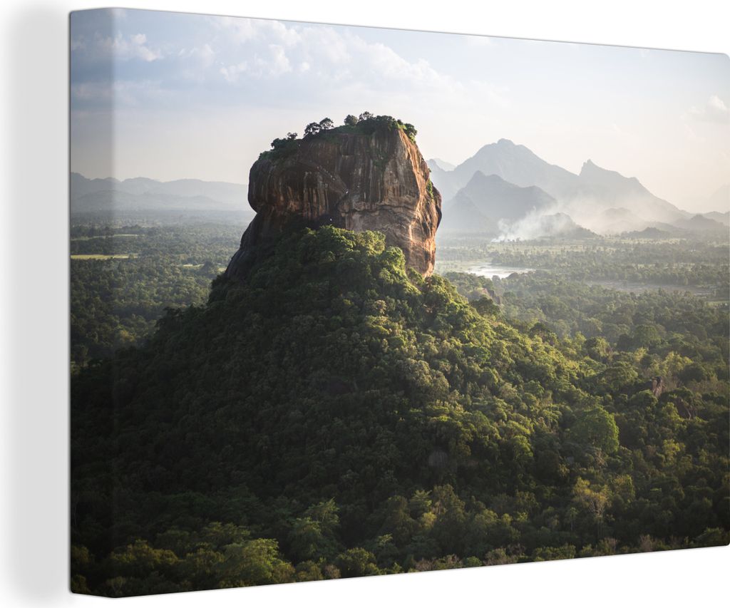 OneMillionCanvasses - Leinwandbilder - 150x100 cm, Der Löwenfelsen von Sigiriya, Wandbilder Kunstdruck Wanddekoration
