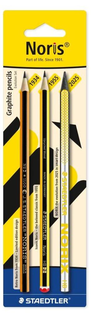 Bleistift "Noris evolution set", 3 Stück, HB, Sechskant, Satz, STAEDTLER 61 BK3