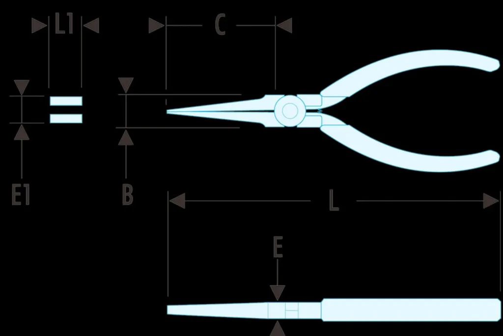 Pince à Becs Plats Facom Micro-Tech 130mm pour Électronique de Précision - 2
