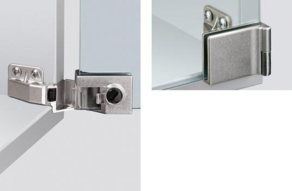 Glastürscharnier,30866 matt vernickelt Produktbild 