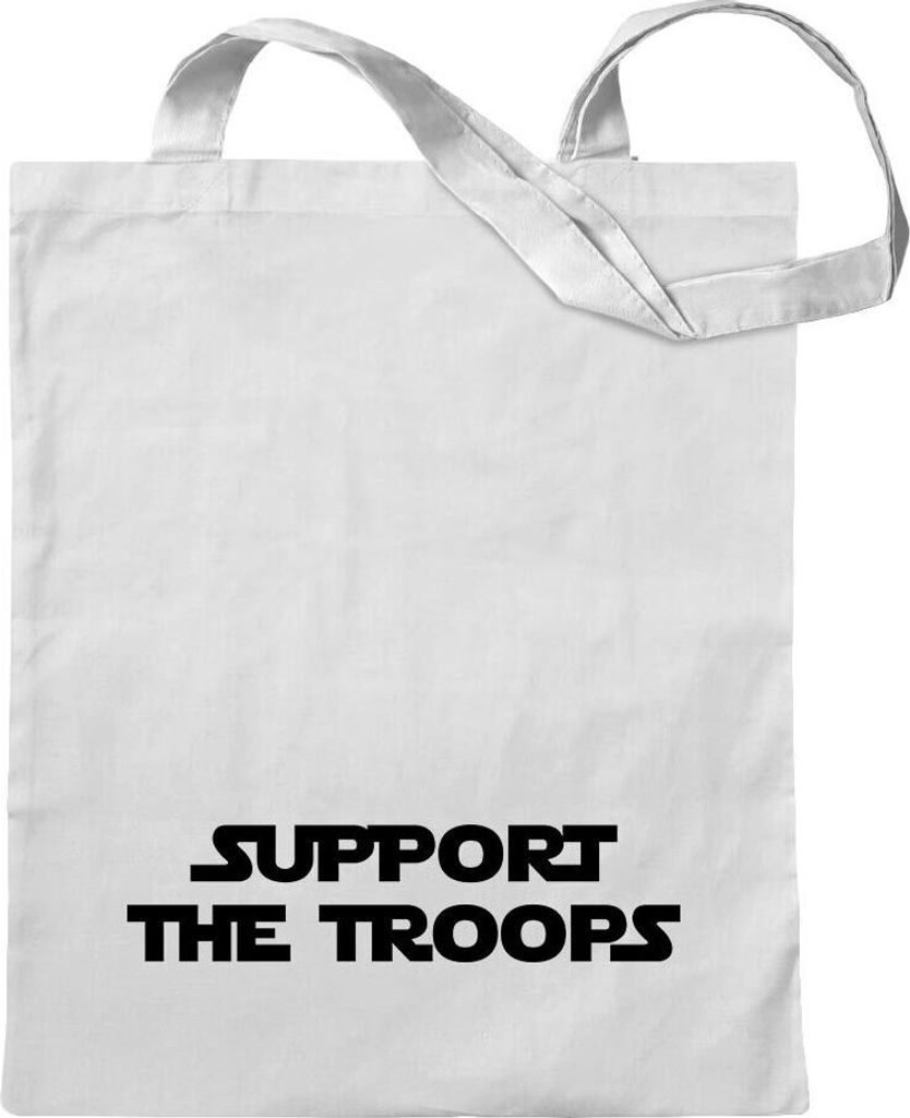 Kiwistar - Baumwolltasche - weiss - Support the Troops II - Turnbeutel Fun Rucksack Sport Beutel Gymsack Ziehgurt