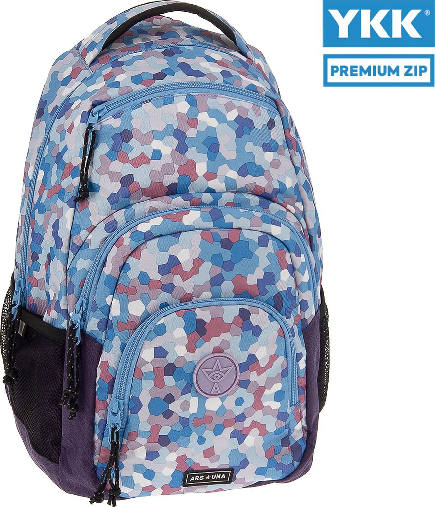 ARS UNA Studentenrucksack Caleidoscope AU2, blau-lila, für Mädchen