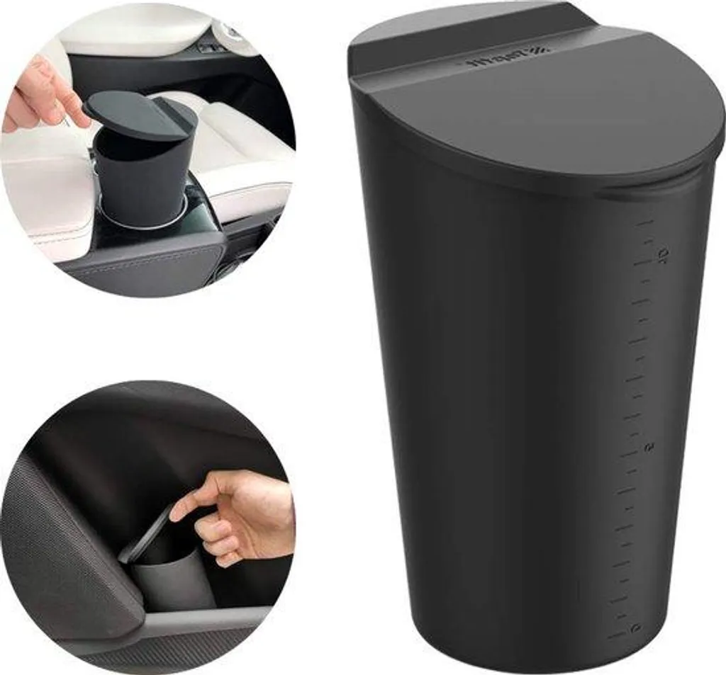 Poubelle de voiture noire pour habitacle propre et rangement intérieur