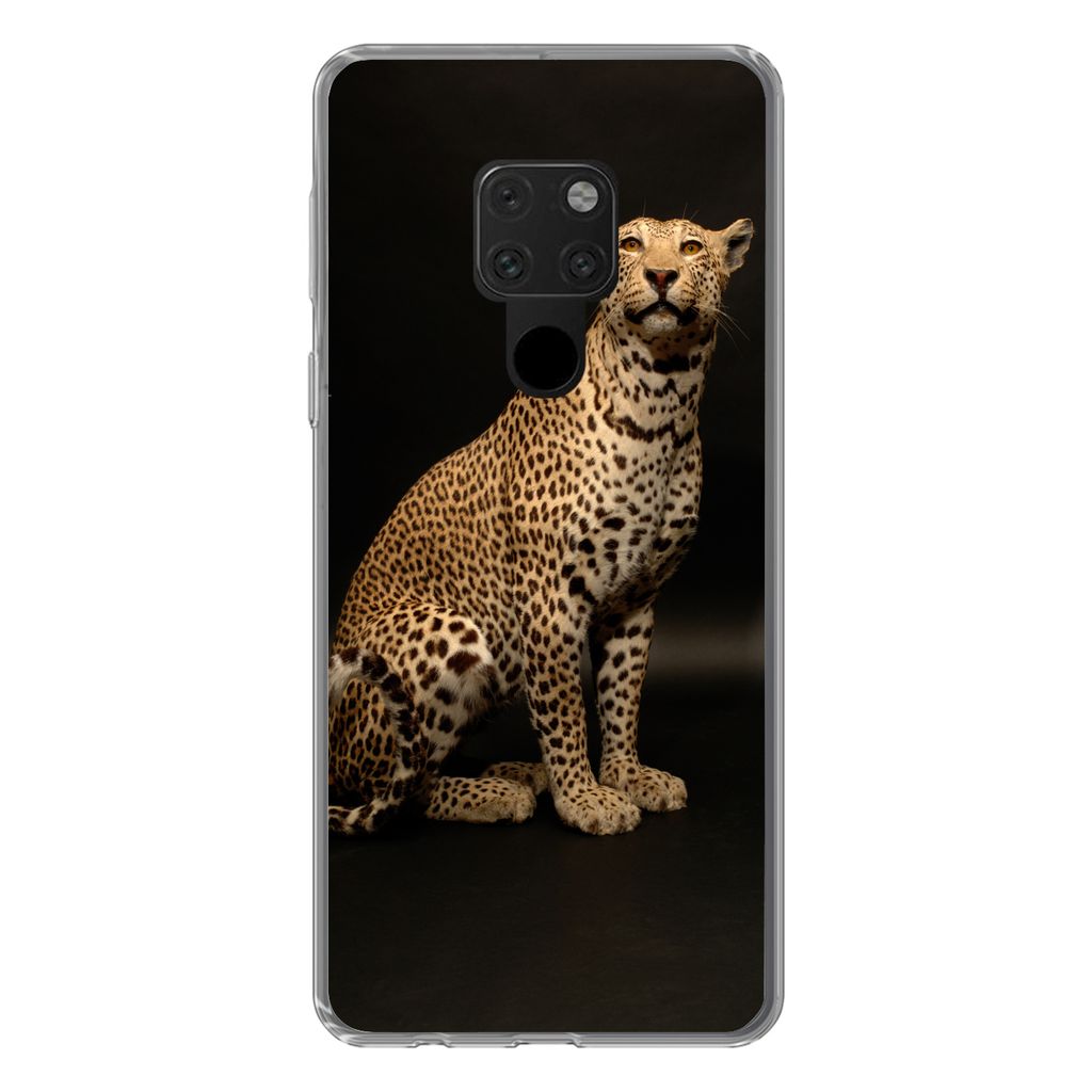 MuchoWow Handyhülle Schutzhülle Hülle für Huawei P40 Lite Leopard - Tiere - Fleck Silikon Softcase Handy Hülle - Handy