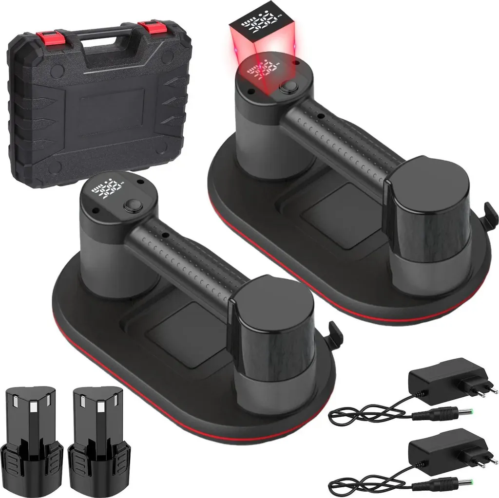 Lot de 2 ventouses électriques à vide 300kg avec écran intelligent LCD