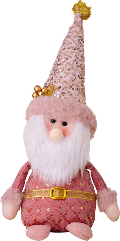 Weihnachtsplüschpuppe Spielzeug Rosa Ausgestopfter Elch Schneemann Weihnachtsmann Puppe Weiche Sitzende Gnome Figur mit Hut Urlaubszimmer Dekor f...