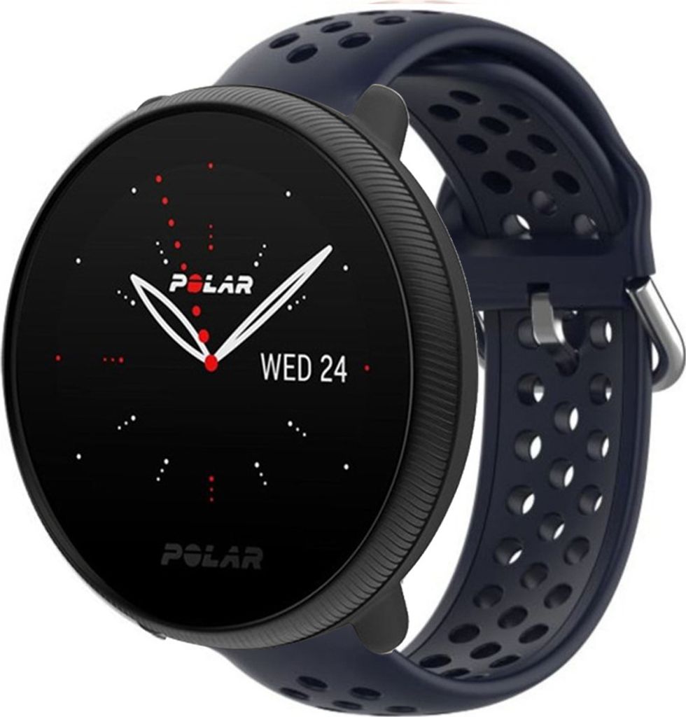 Strap-it Polar Ignite 3 Silikonarmband mit Löchern (Dunkelblau)