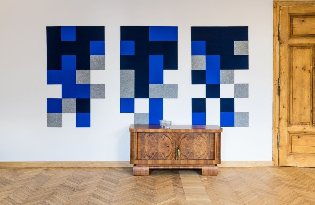 MARBET FELT Akustikpaneele selbstklebend 200x200x5mm, 24STK Wandpaneele Quadrat, Schallabsorber Wandbild Akustikplatten Schalldämmung Wand (Set 4,...