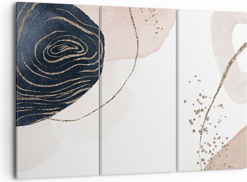 Bild auf Leinwand - Leinwandbild - 3 Teile - Abstraktion Modern Grafik - 105x70cm - Wand Bild - Wanddeko - Wandbilder - Leinwanddruck - Bilder - Wa...