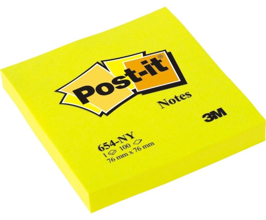 Post-It 654N, 76 mm, 76 mm, 100 Blätter Produktbild 