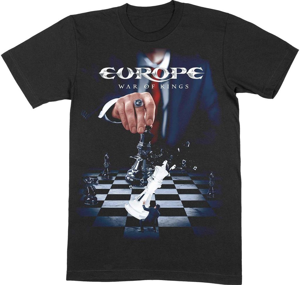 Europe - "War Of Kings" T-Shirt für Herren/Damen Uni RO5383 (S) (Schwarz)