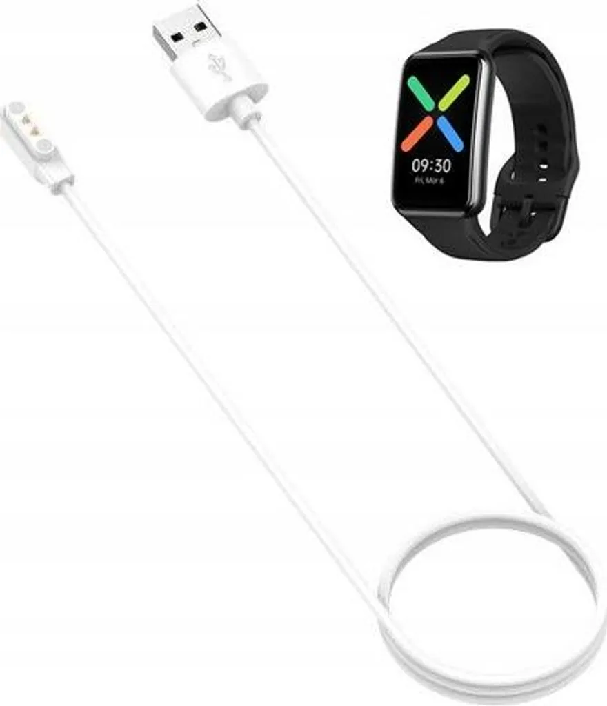Câble Chargeur USB QIKtech pour Oppo Watch Station d'Accueil Noire