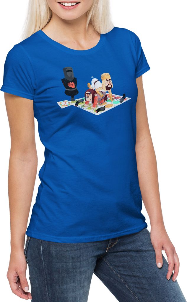Urban Backwoods Monty Twister, Damen T-Shirt, Farbe: Royalblau, Größe: XS