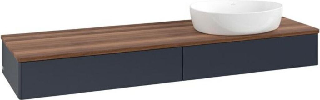 V&B Waschtischunterschrank ohne Frontstruktur Antao 160x50cm, WBP-farbe w. wal, md bl. m Lac