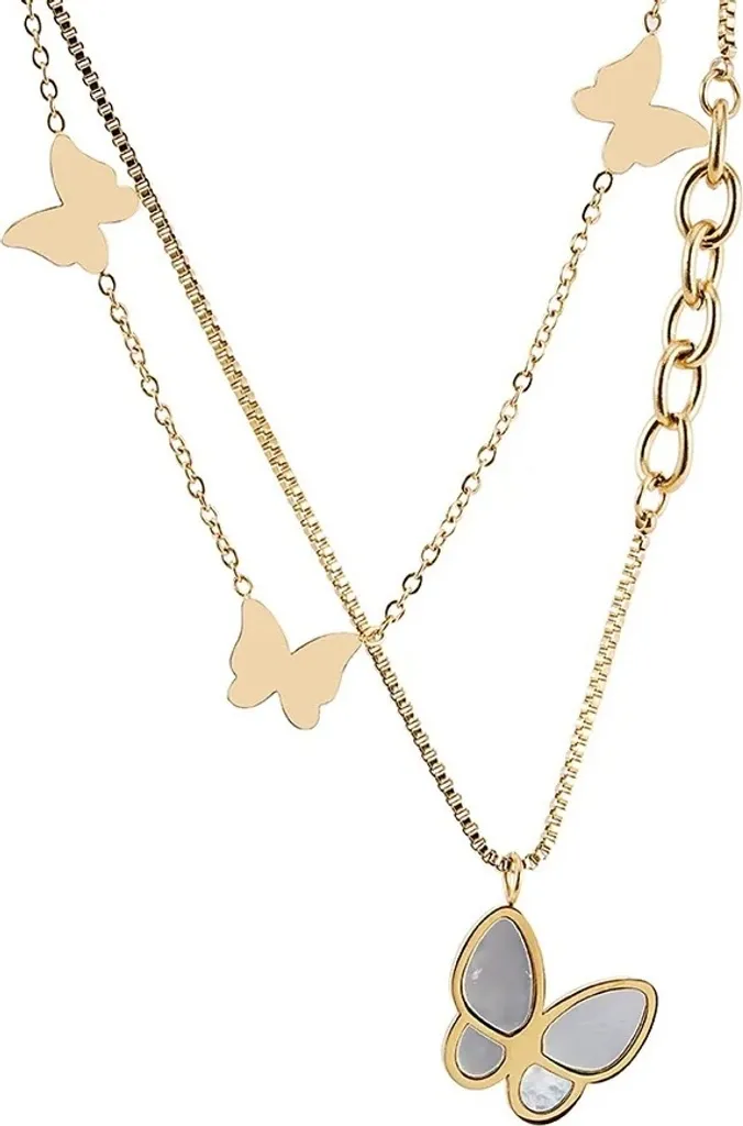 Collana Emberly Oro - Eleganza e Stile con Farfalle KP26960