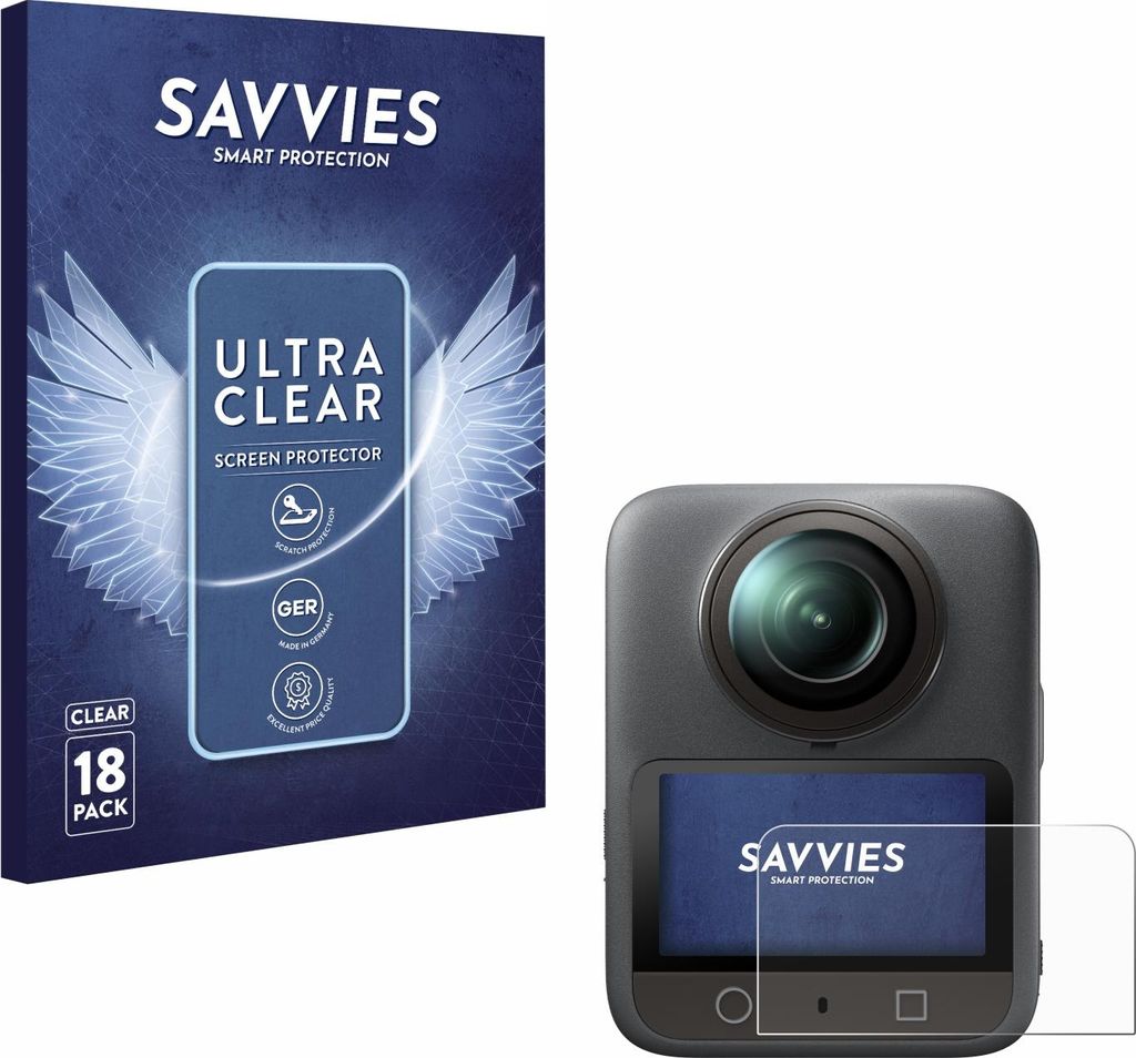 18x Für DJI Osmo 360 Schutzfolie Savvies Displayschutz Display Schutz Folie Klar Transparent