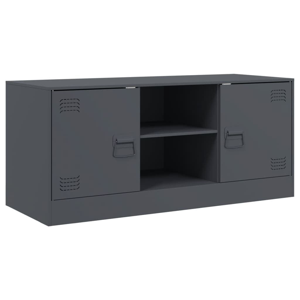 "2026 MODERNE"TV-Schrank, Fernsehtisch - CLORIS - Anthrazit 99x39x44cm Stahl - TV-Schränke NeuMöbel248425