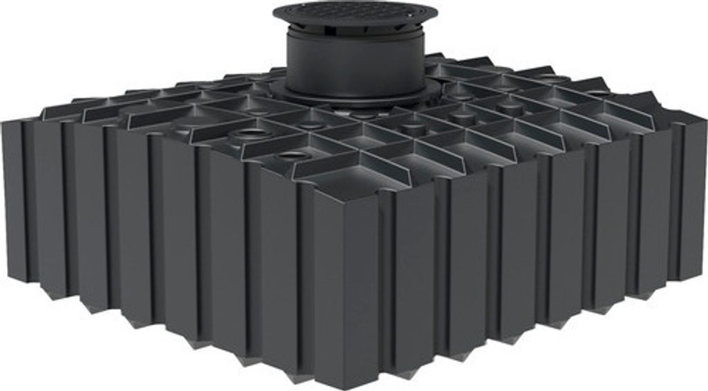 Regenwasser-Erdtank GFT 4.2 inkl. Ausgleichsdom mit Abdeckung