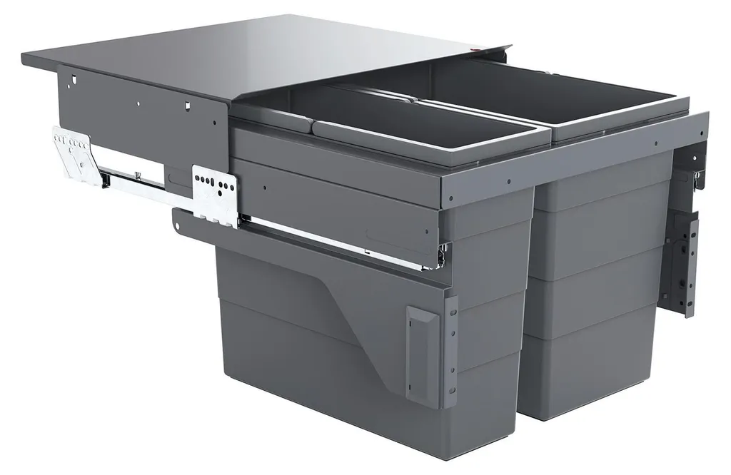 Poubelle Hailo Cargo 500 Slide 45L encastrable pour meuble de 50 cm