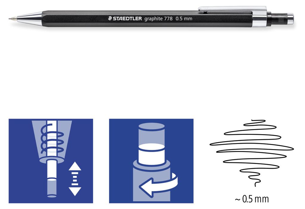 STAEDTLER® 778 05-9 Portamine grafite 0,5 nero Immagine del prodotto 