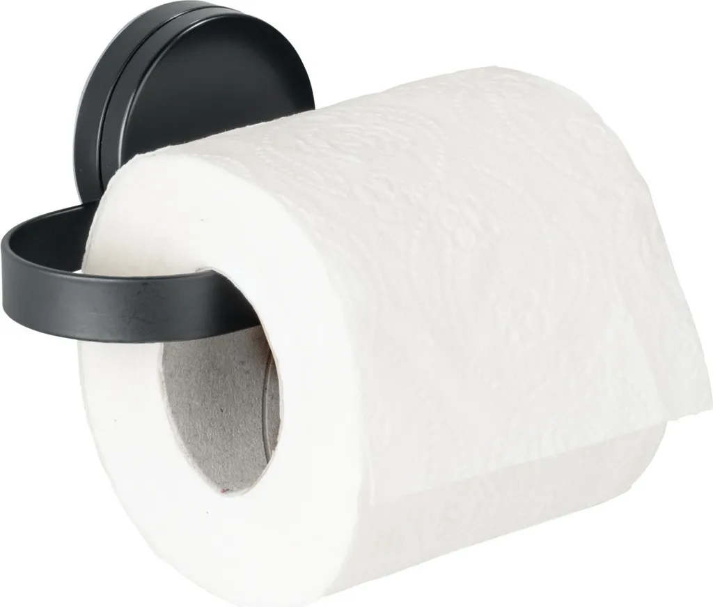 Wenko Portarotolo Pavia Nero Static-Loc® Plus: Tenuta 10kg Senza Viti