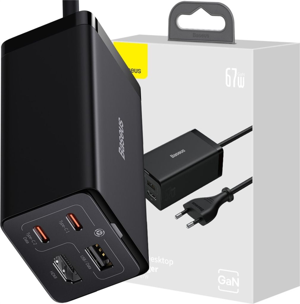 Gan5 Baseus Charger Ccgp110201 Hub Hdmi 2X Usb-C / Usb-A / Image du produit 