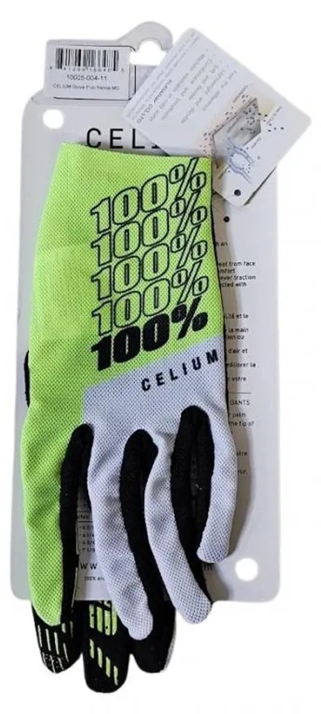 Gants de cyclisme longs Speedlab Celium 100% Jaunes en taille M confort