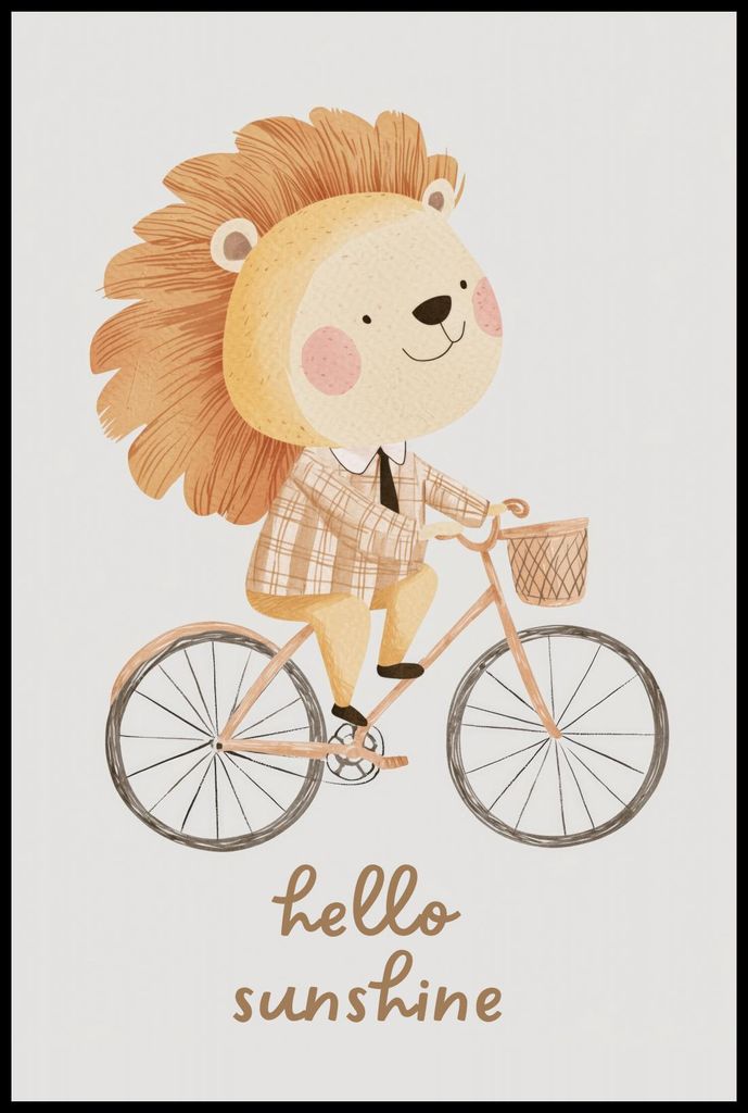Plakat 61x91,5cm Muster für Kinder, Jungen fürs Zimmer - Radfahrer