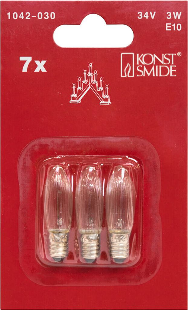 Konstsmide 1042-030 Ersatzbirne, 3er-Blister, klar, 34V, Produktbild 4